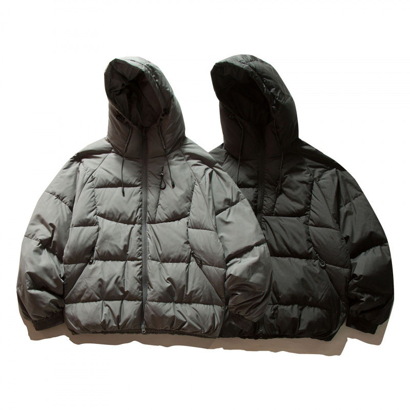 Unisex Oversize Thermo Puffer Jacket in Boxy Cut with Hood and Raglan Sleeves Chichicherry