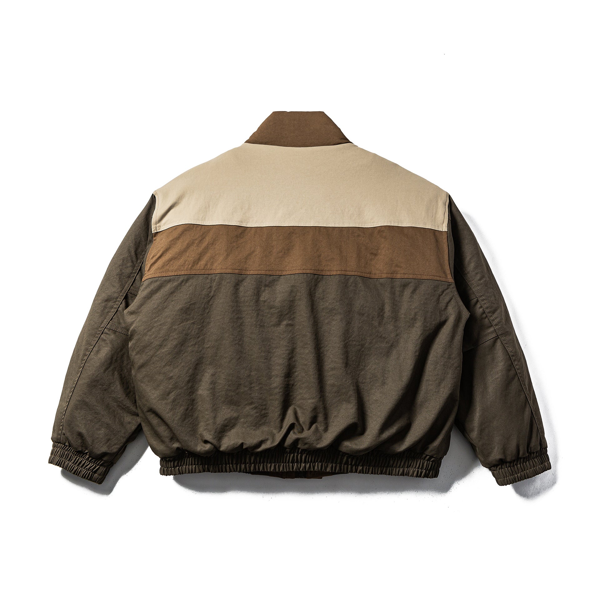 Men's short-cut utility field jacket with high standing collar and large flap pockets Chichicherry