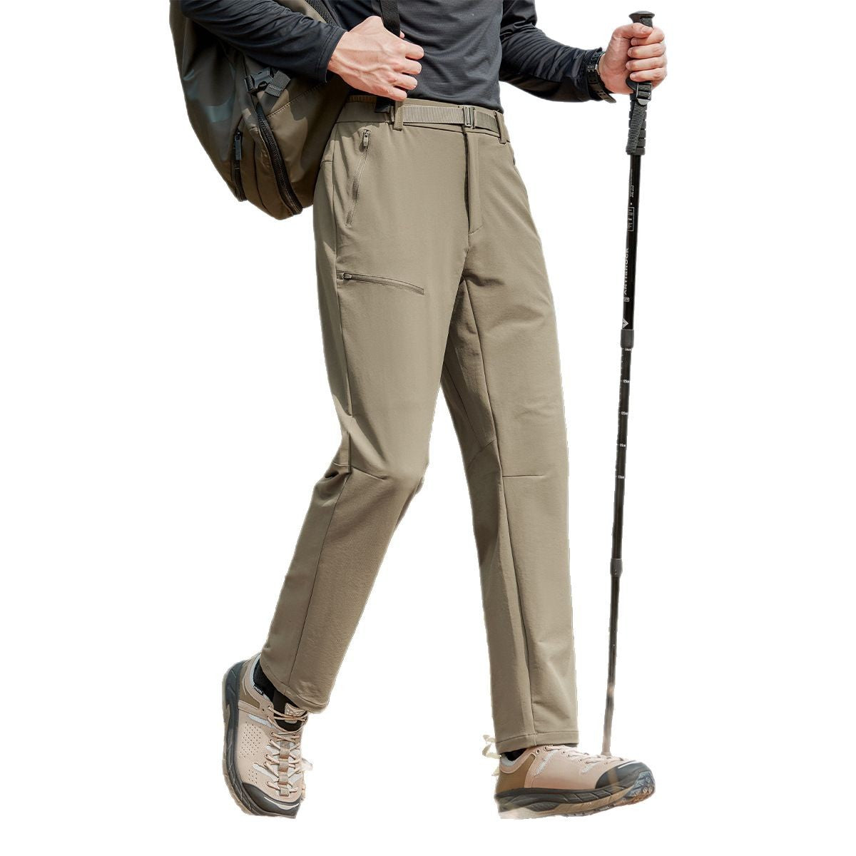 Men's Softshell Trekking Pants with Stretch, water-repellent zip pockets and adjustable waistband Chichicherry