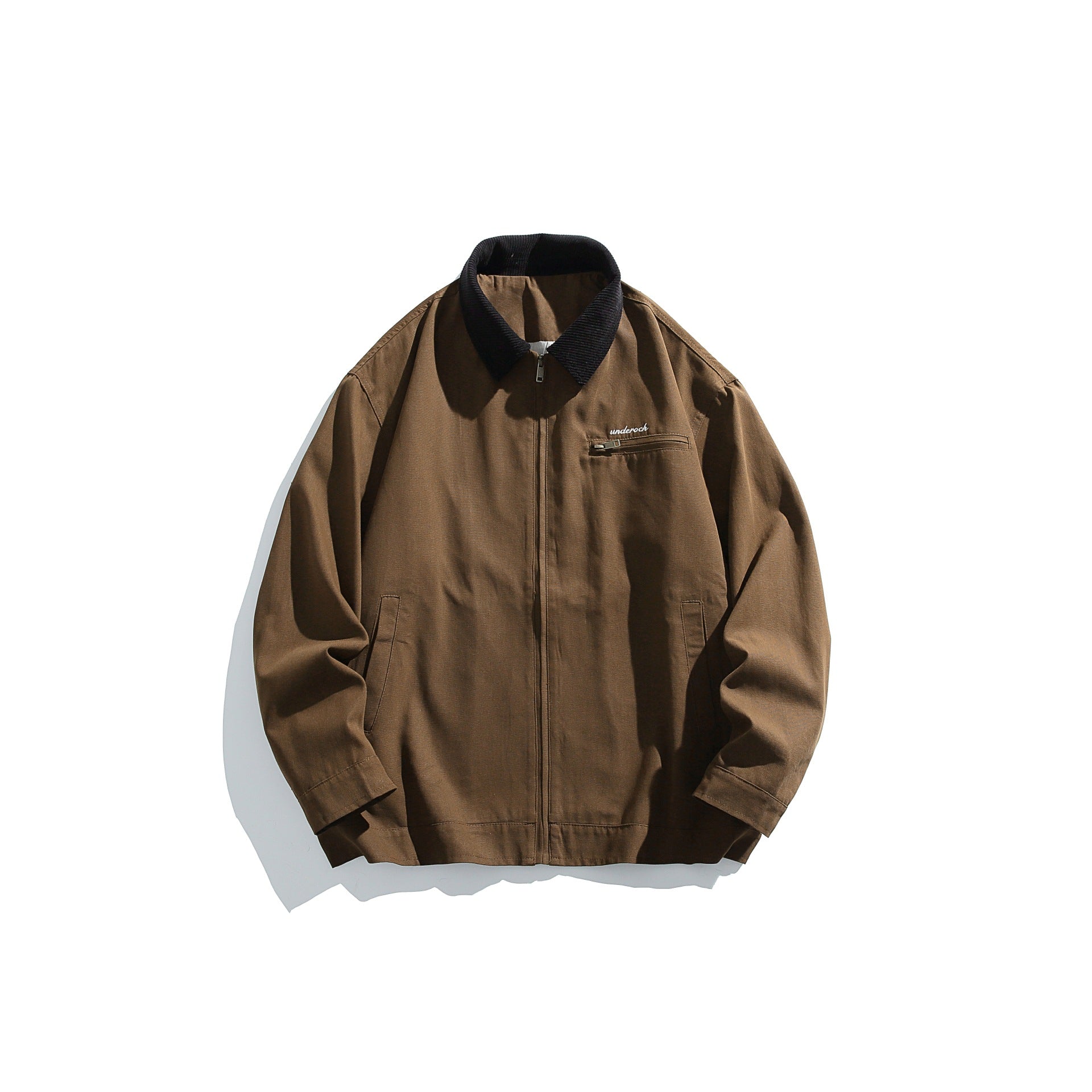 Men's lightweight bomber jacket with cord collar and zipper Chichicherry