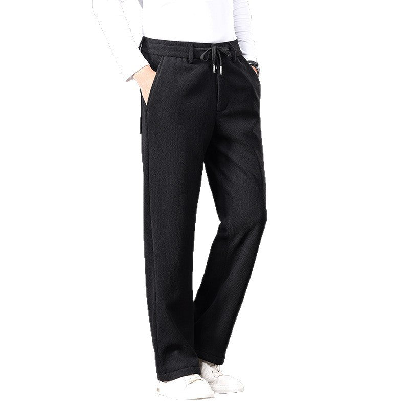 Men's Casual Relaxed-Fit Cotton Blend Sweatpants with Drawstring and Straight Leg Chichicherry