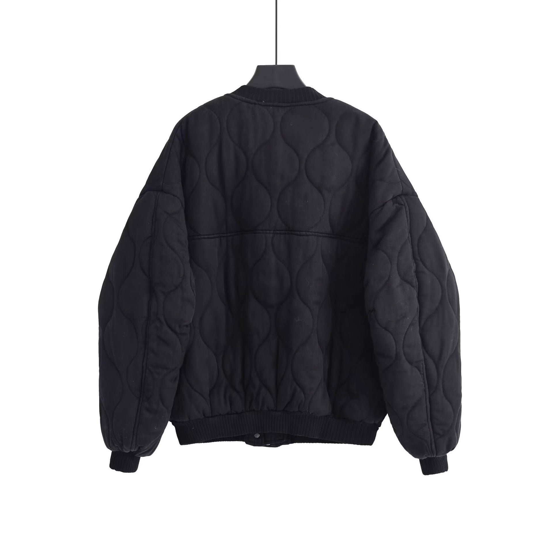 Women's Quilted Bomber Jacket with Organic Quilting and Snap Front Chichicherry