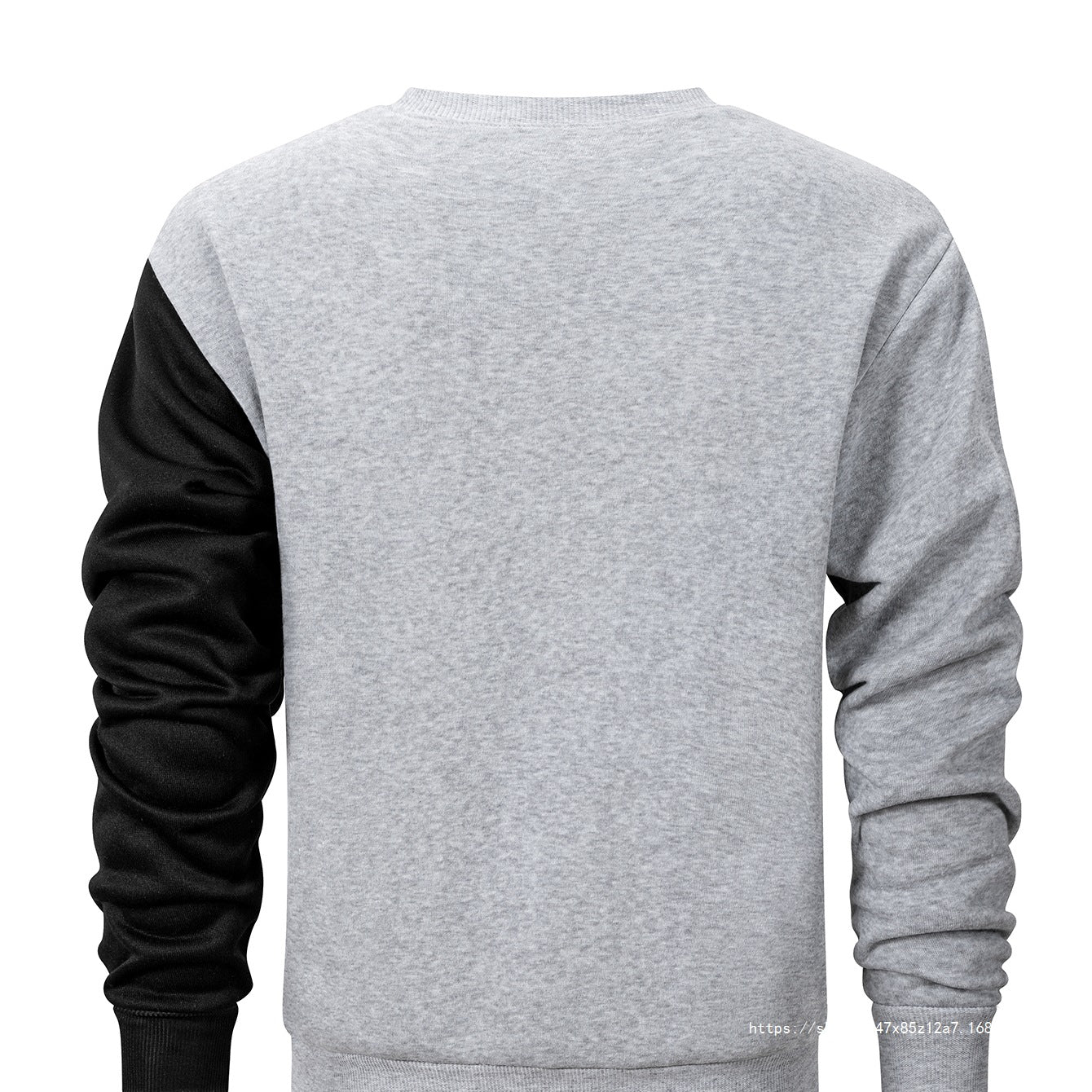 Men's sweatshirt with two-tone block design, crew neck & soft cotton blend Chichicherry