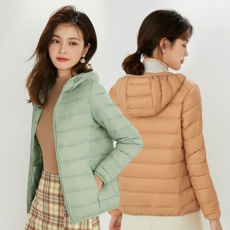 Women's Ultra-light Quilted Hooded Jacket with Ultra-flat Thermal Wadding Chichicherry