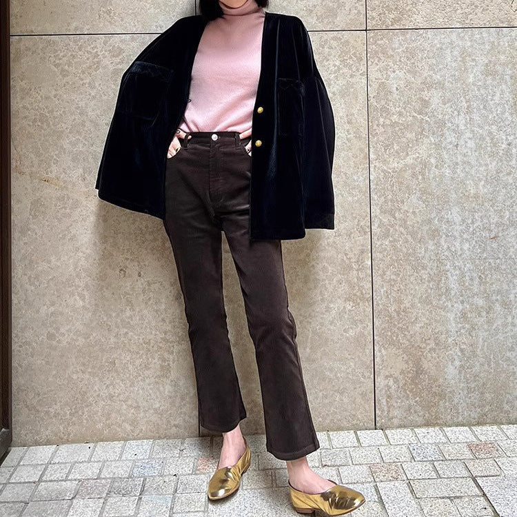 Ladies Elegant and Comfortable Cord Pants Drune