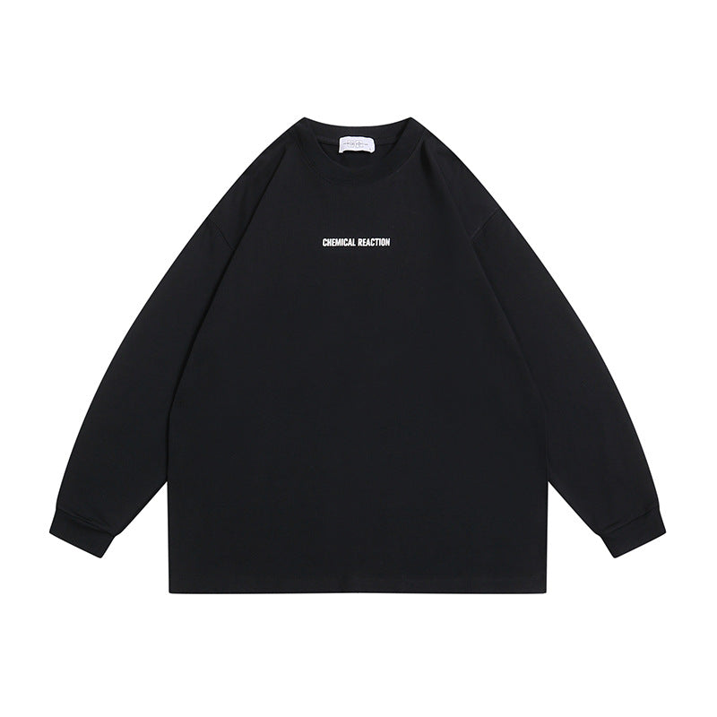 Unisex Oversize-Longsleeve shirt made of cotton blend with small chest print and ribbed cuffs Chichicherry