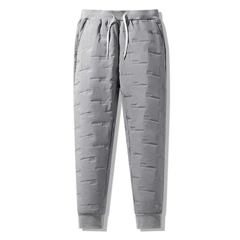 Men's Sportive Jogging Pants with Elastic Waistband, Drawstring, and Ribbed Leg Ends Chichicherry