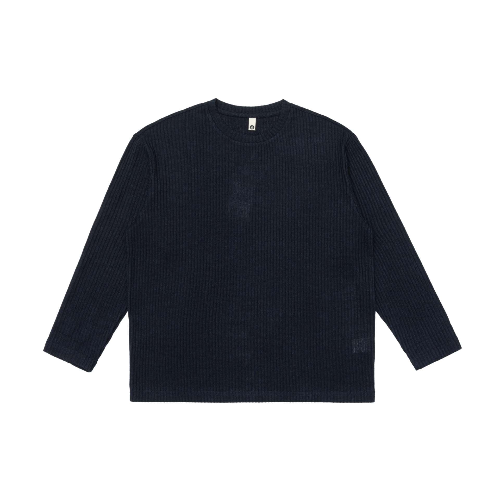 Unisex Ribbed Round Neck Sweater made of fine knit with Relaxed Fit Chichicherry