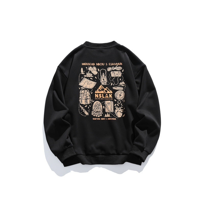 Unisex Loose Round Neck Sweatshirt with fine Waffle Structure Chichicherry