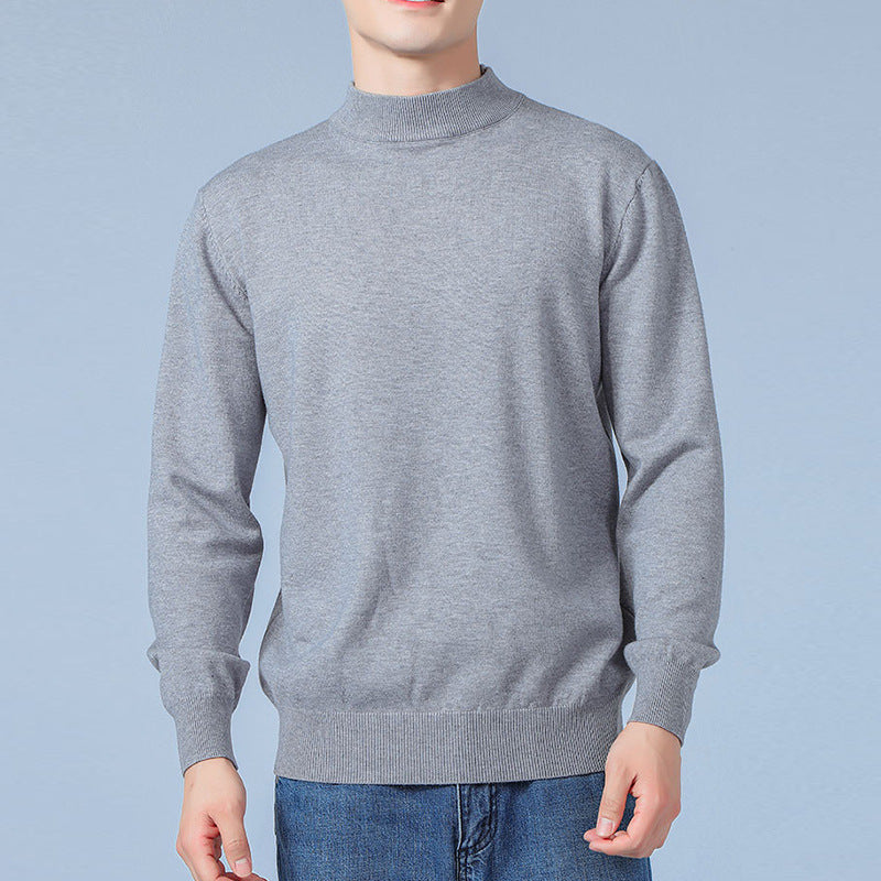 Men's Fine Mockneck Sweater made of high-quality fine knit with ribbed finishes Chichicherry