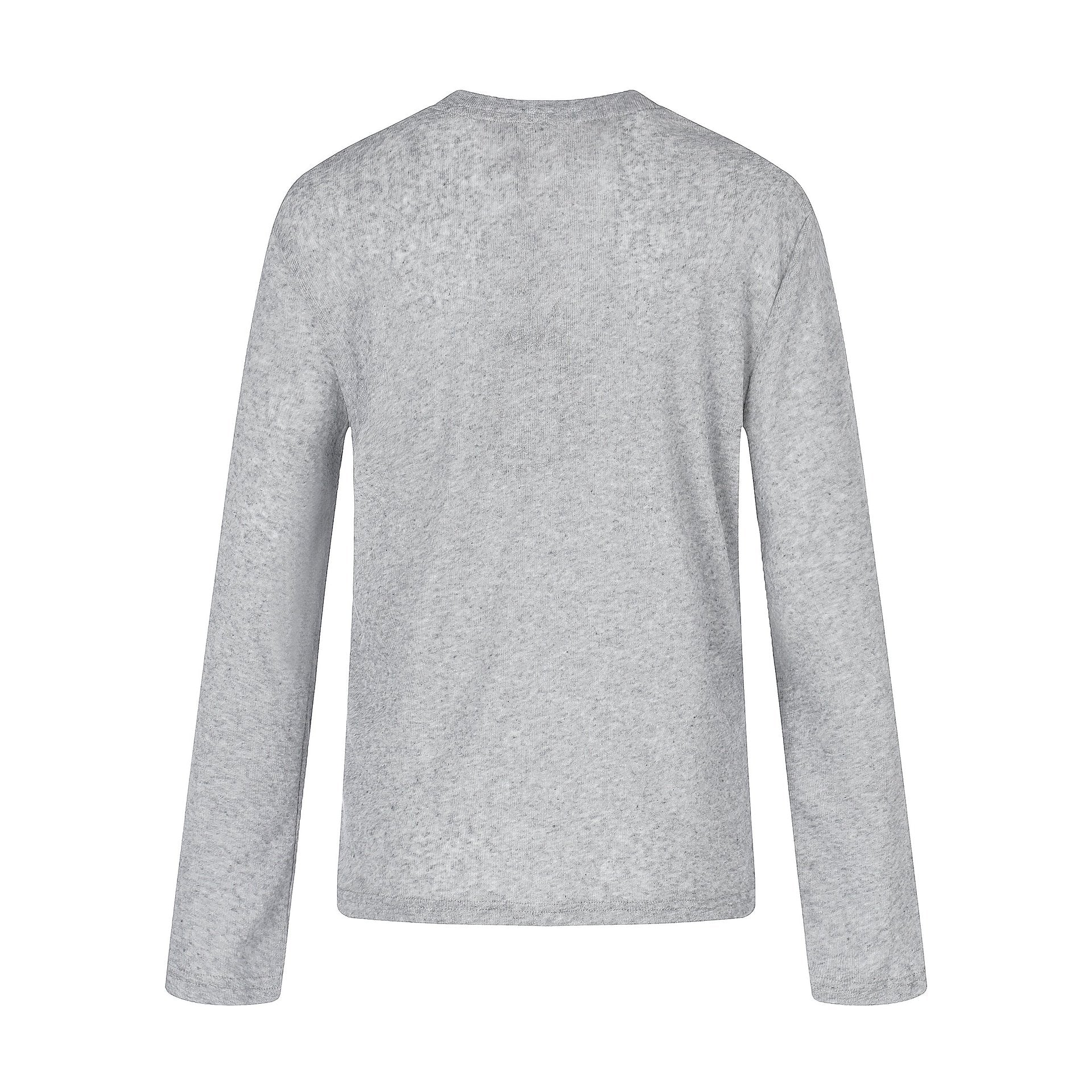 Unisex Long Sleeve Sweatshirt with Vintage Print and Crew Neck Chichicherry