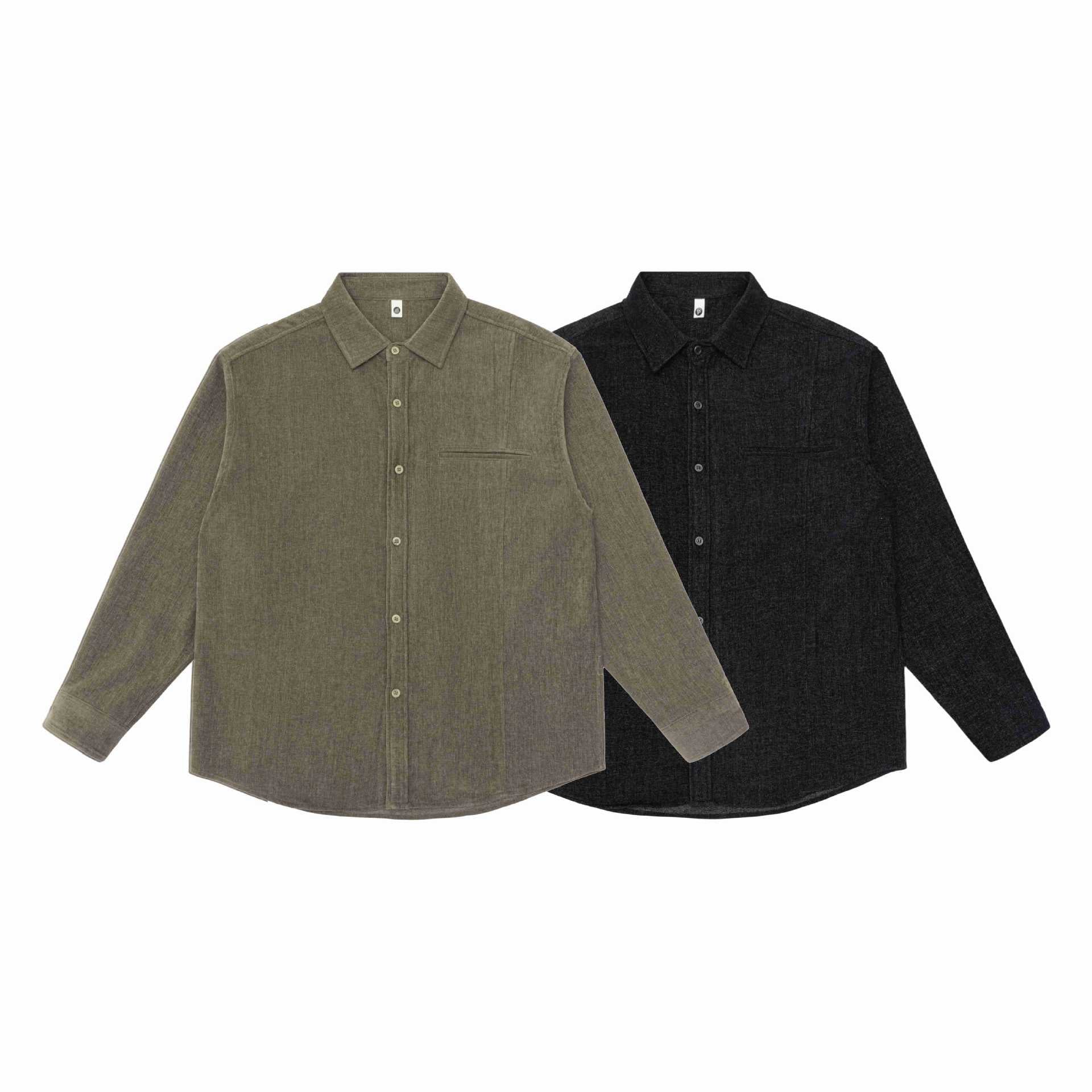 Men's overshirt jacket made of textured wool blend with chest pocket Chichicherry