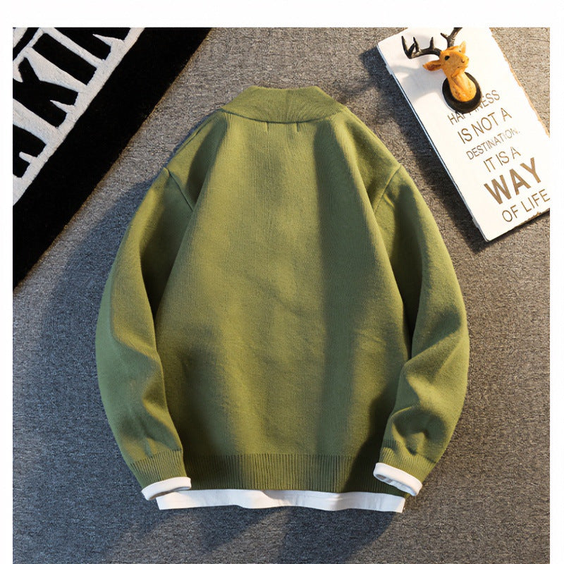 Unisex Feinstrick-Cardigan mit Rundhals, aufgesetzten Taschen und Rippbündchen Chichicherry