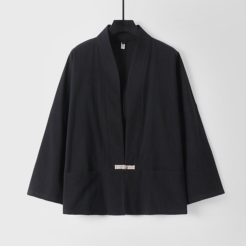 Women's Lightweight Kimono Jacket made of Cotton Blend with Loose Fit Chichicherry