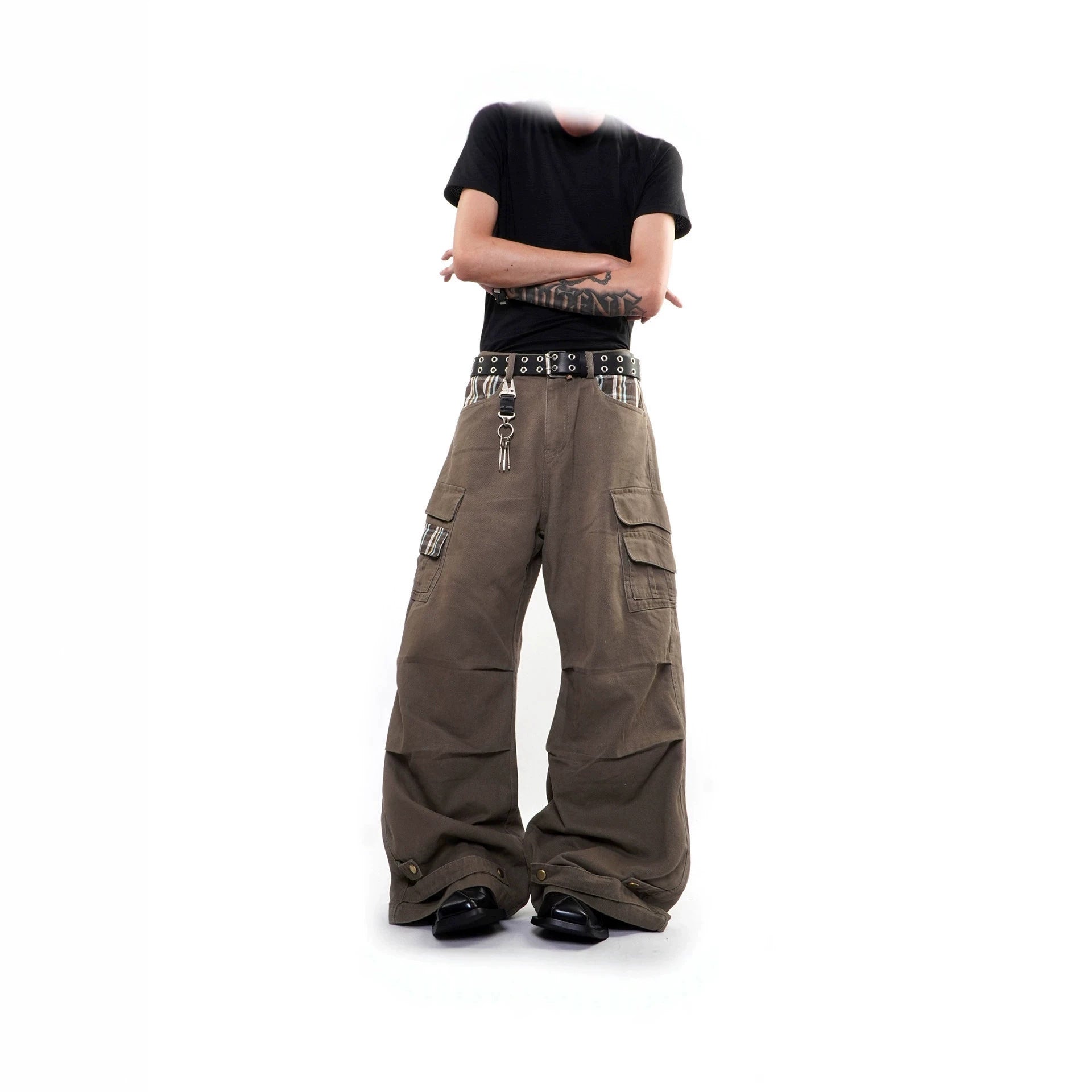 Men's Loose Fit Cargo Pants with Pockets Chichicherry