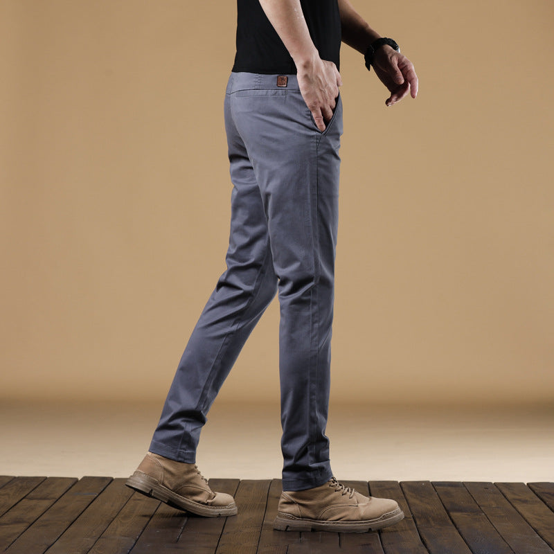 Men's loose-fitting cotton chinos with comfort waistband and subtle stretch Chichicherry