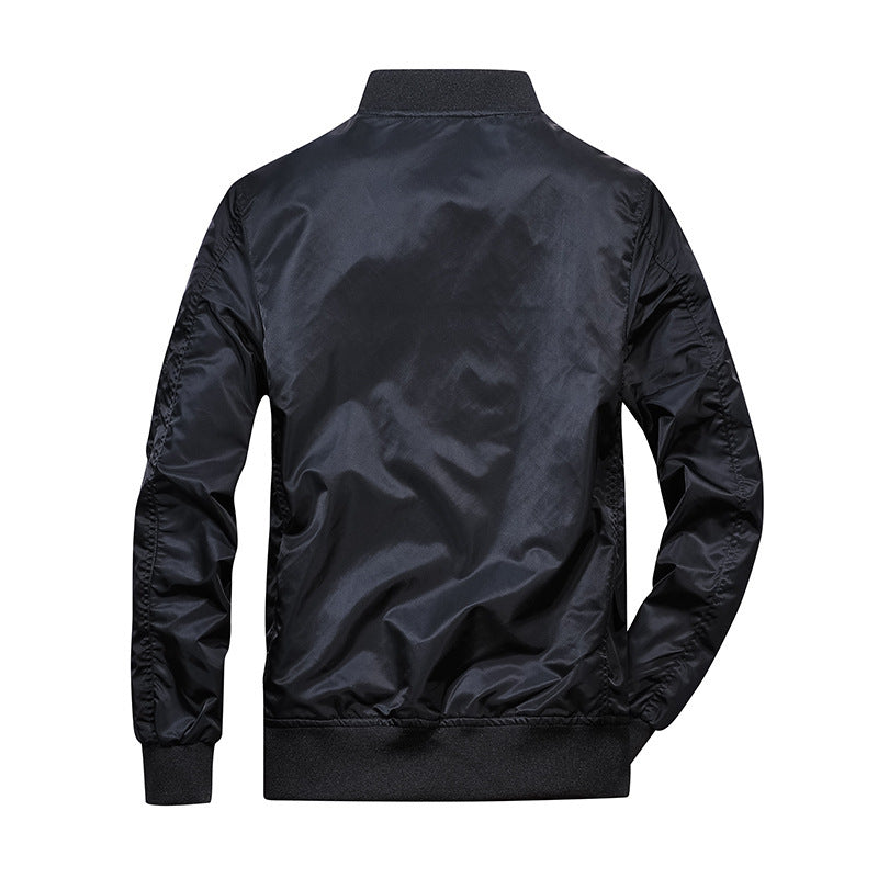 Men's bomber jacket in aviator utility style with arm pocket and reinforced ribbed cuffs Chichicherry