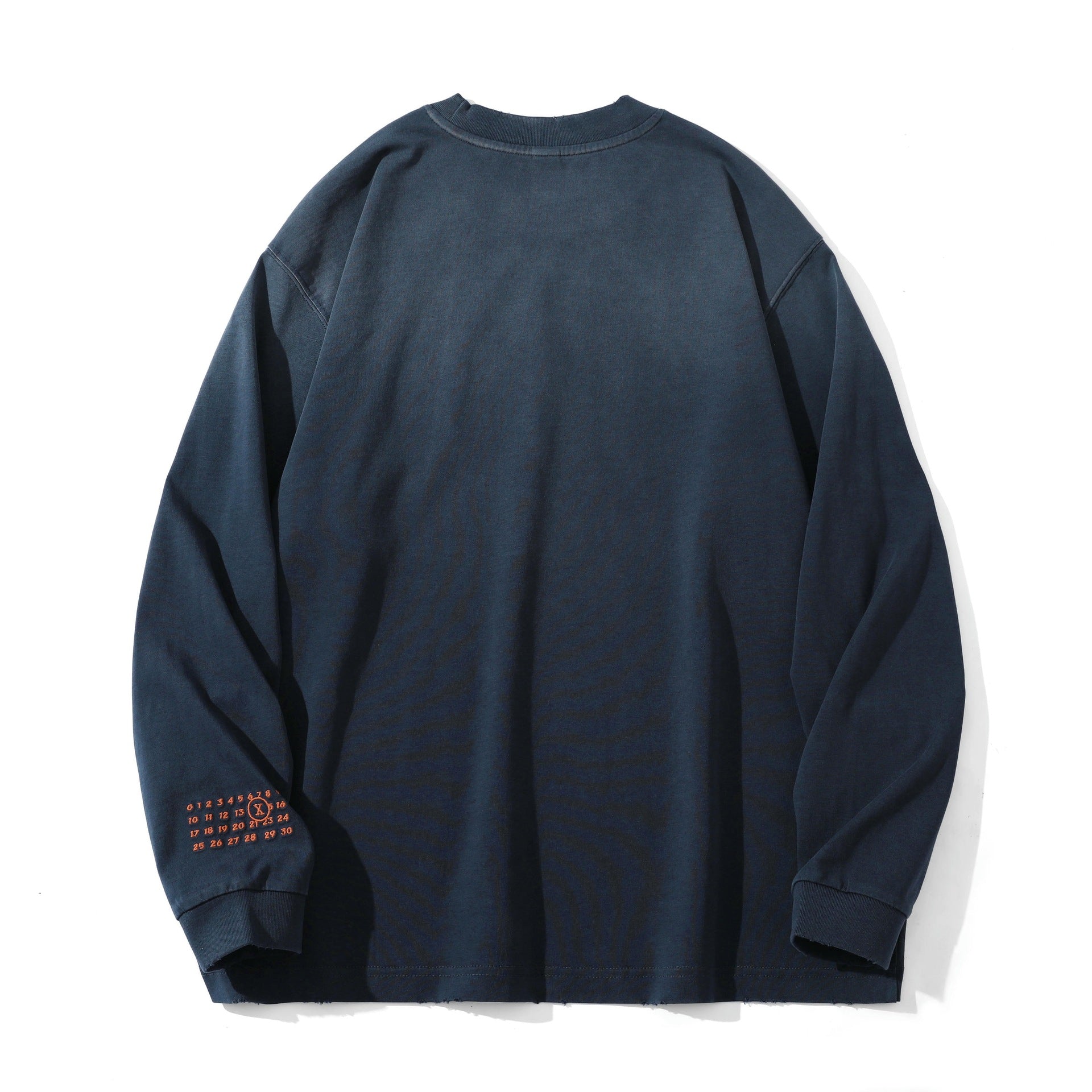 Unisex Oversize Sweatshirt with Vintage Old Script Embroidery Chichicherry