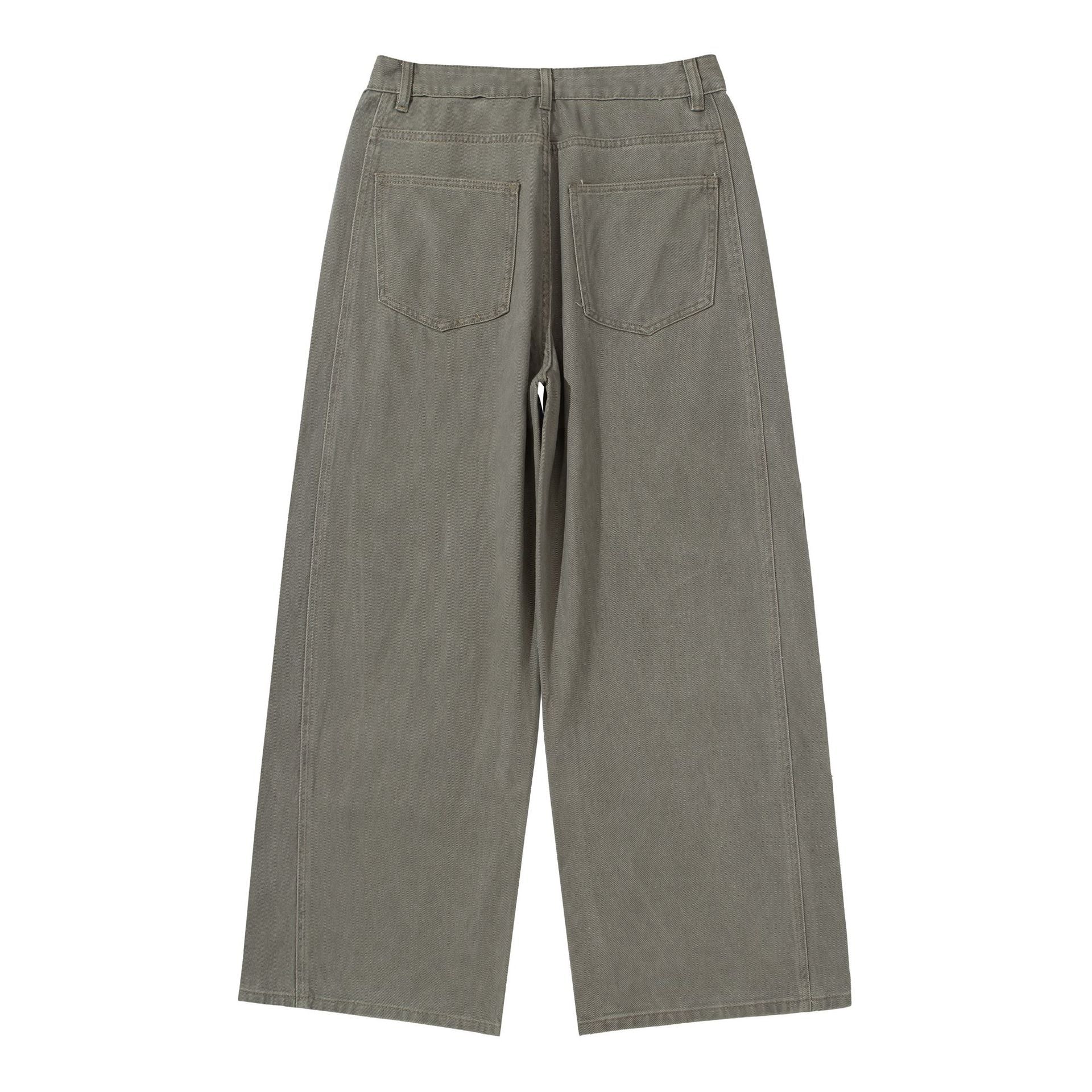 Women's High-Waisted Utility Culotte Pants with Wide Legs and Patch Pockets Chichicherry