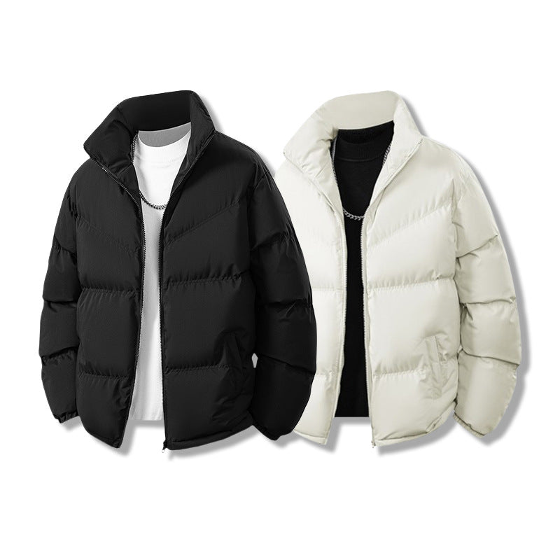 Men's short quilted thermal winter jacket with high stand-up collar and windproof filling Chichicherry