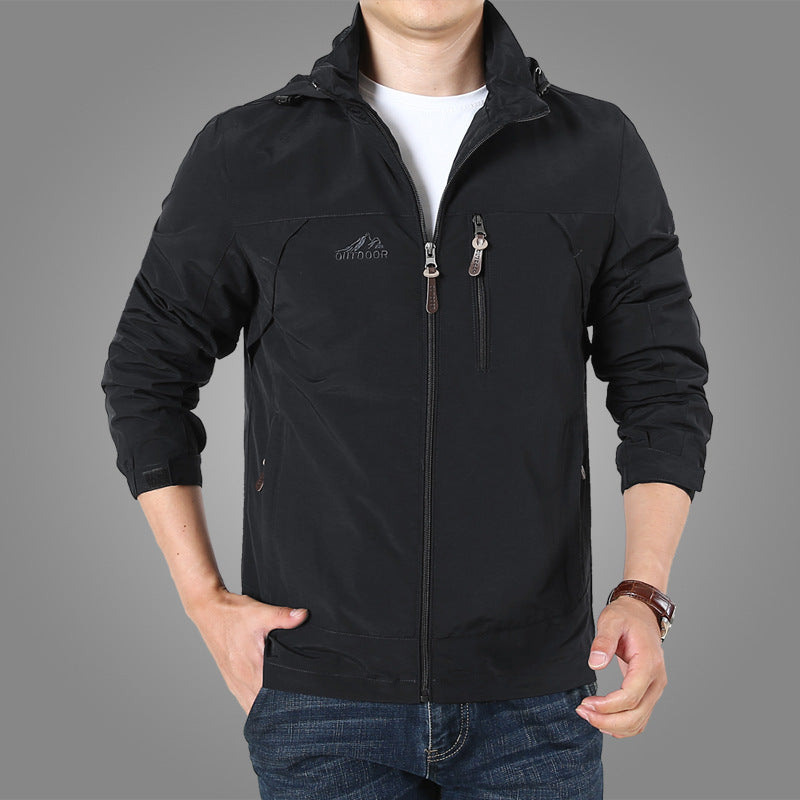 Men's lightweight breathable softshell trekking jacket with hood and mesh lining Chichicherry