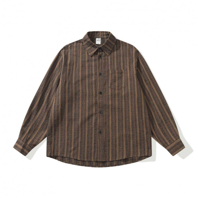 Unisex Lockeres Oversize Shirt made of linen blend with fine waffle texture and breast pocket Chichicherry