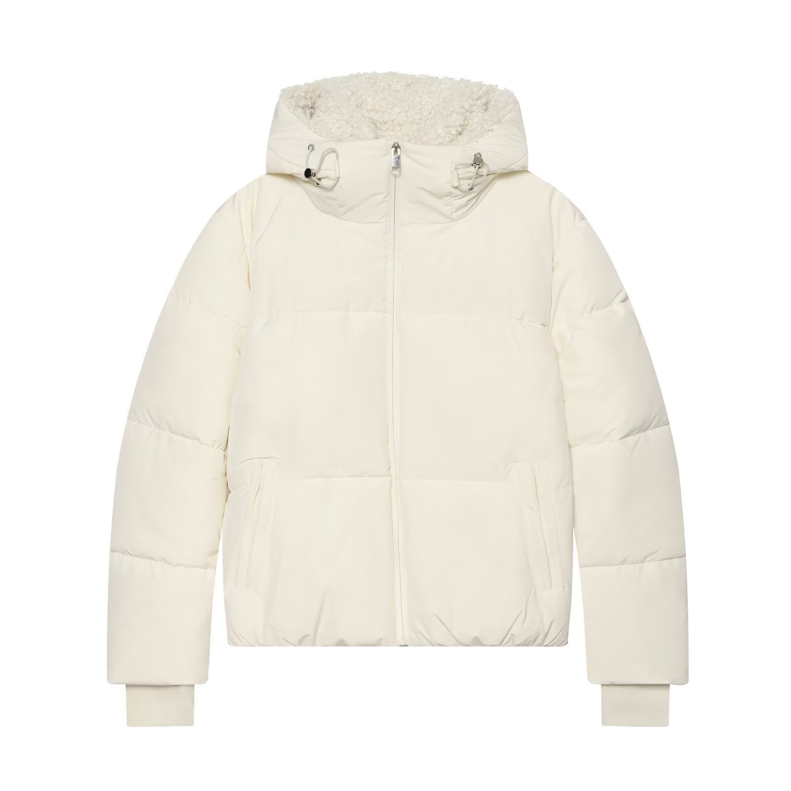 Women's Short Padded Jacket with Teddy Collar Chichicherry