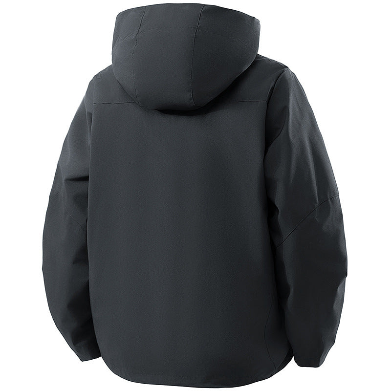 Men's Technical Softshell Outdoor Jacket with Hood water- and windproof membrane sealed zippers Chichicherry