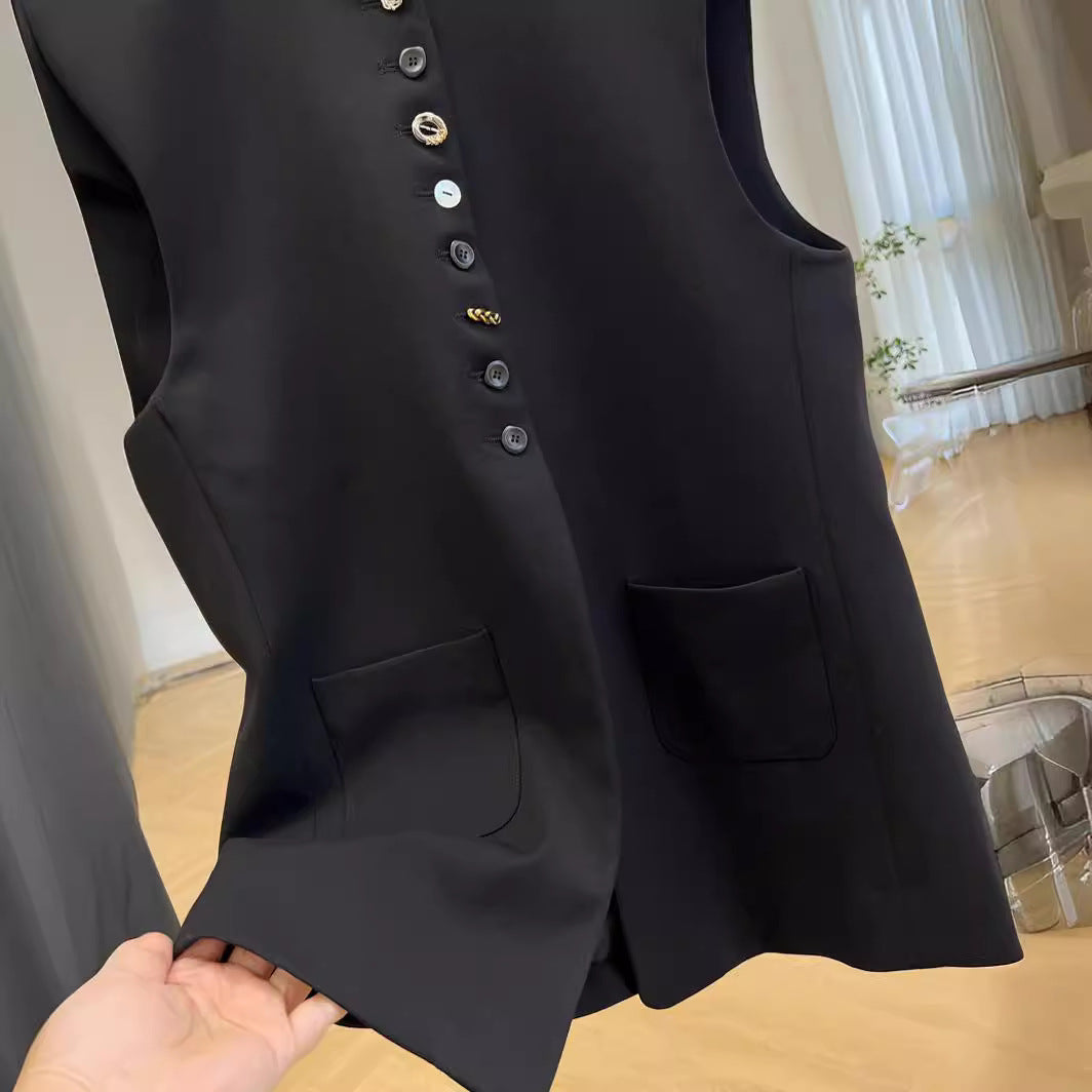 Women's sleeveless blazer vest Chichicherry