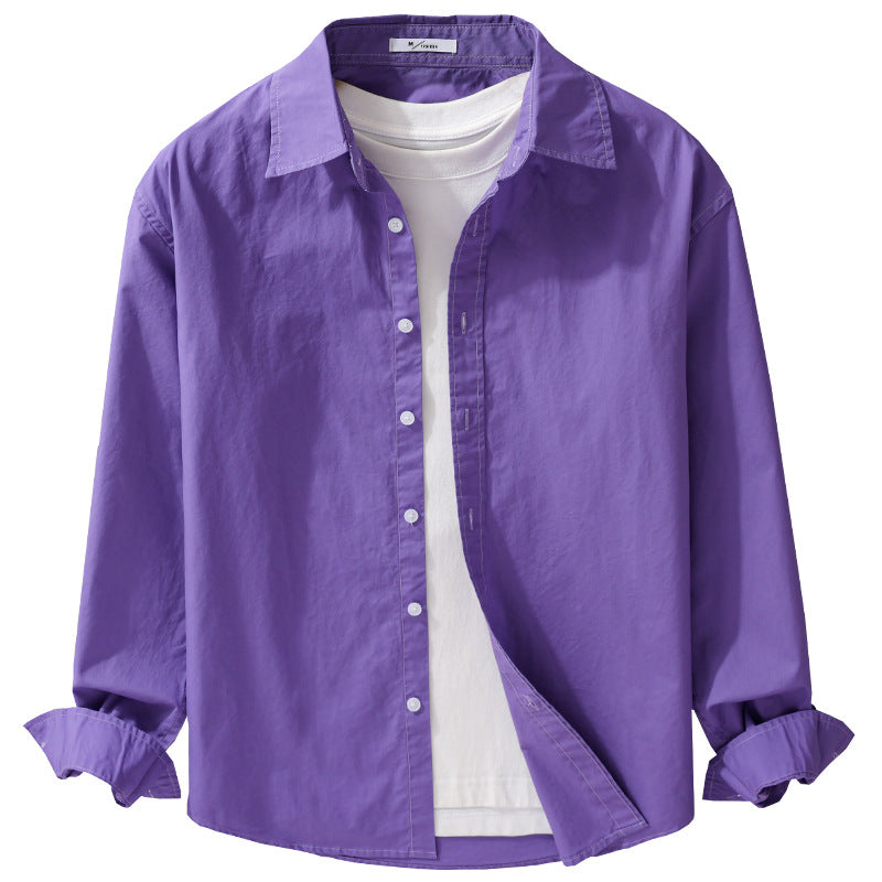 Men's Casual Layering Shirt with Integrated T-Shirt Insert Chichicherry