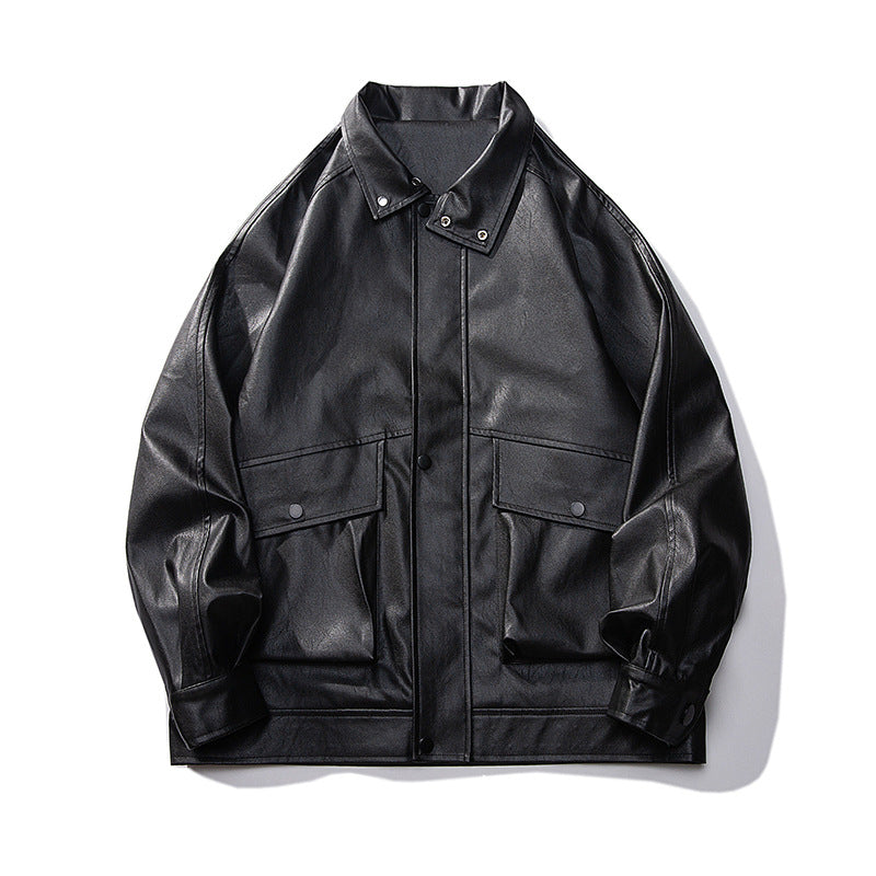 Men's lightweight overshirt field jacket made of cotton canvas with flap pockets and concealed zipper placket Chichicherry