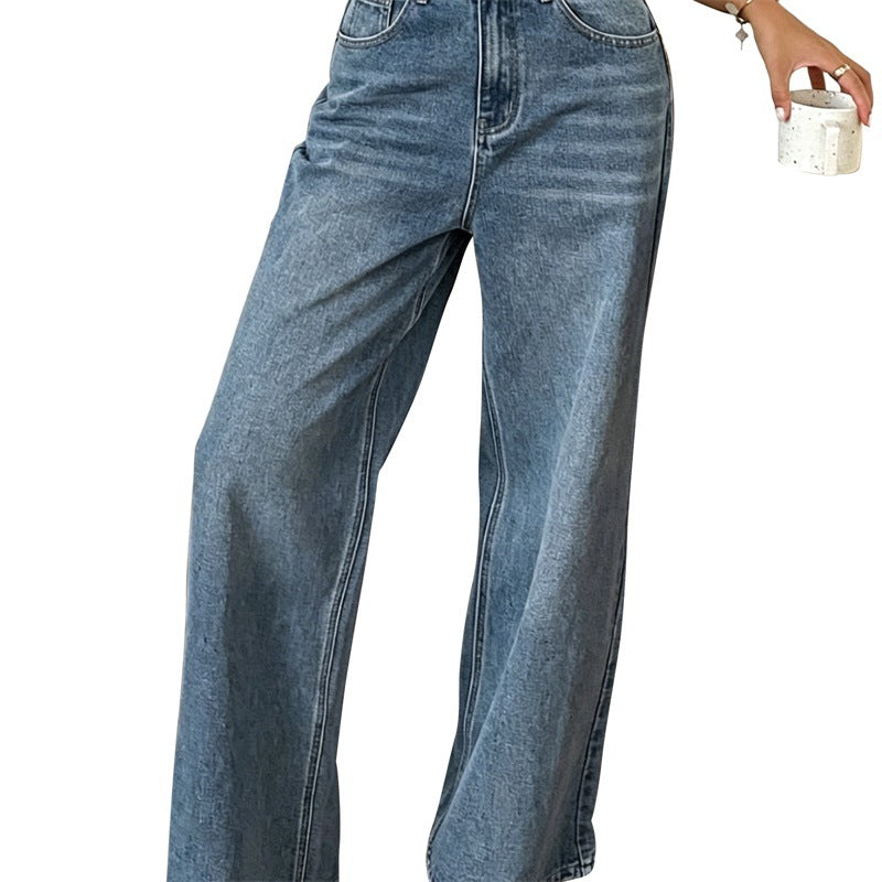 Women's jeans trousers with high waist and wide leg Chichicherry