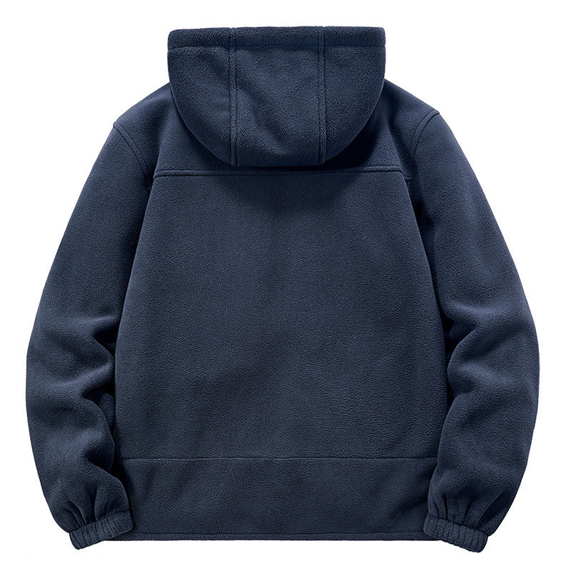 Men's Thermo-Fleece Hoodie with insulating Sherpa trim and concealed zip pockets Chichicherry