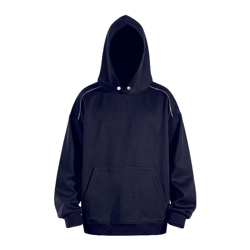 Men's Oversized Hoodie with Kangaroo Pocket and Raglan Sleeves Chichicherry
