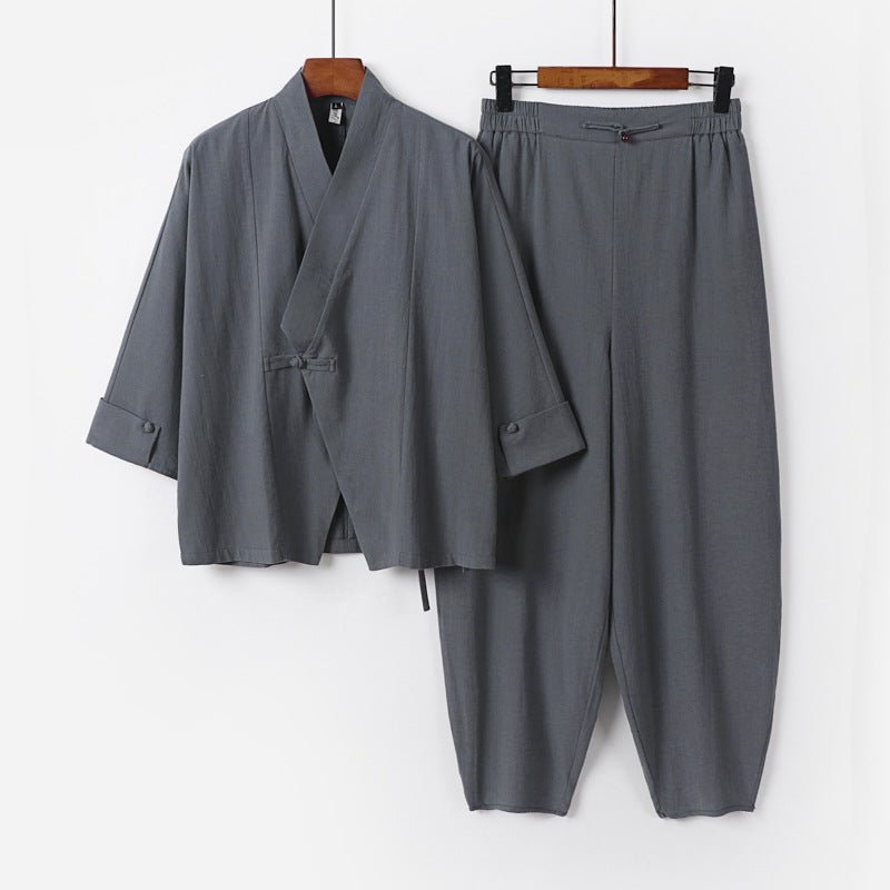 Men's Zen-inspired Kimono Loungewear Set Chichicherry