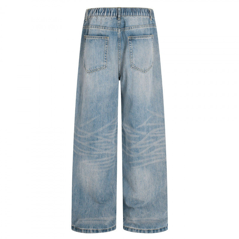 Women's Loose High-Waist Jeans made of lightweight Stonewashed Denim Chichicherry
