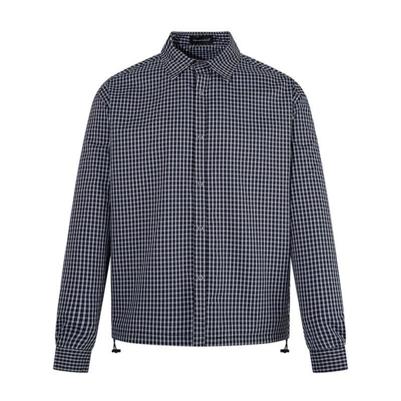 Men's checked shirt with full button placket, adjustable hem, and Kent collar Chichicherry