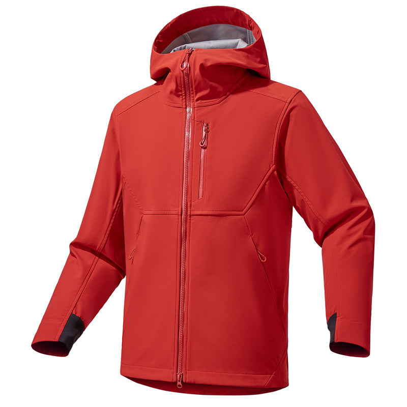 Men's Technical Softshell Hoodie Jacket with Hood, windproof membrane and ergonomic fit Chichicherry
