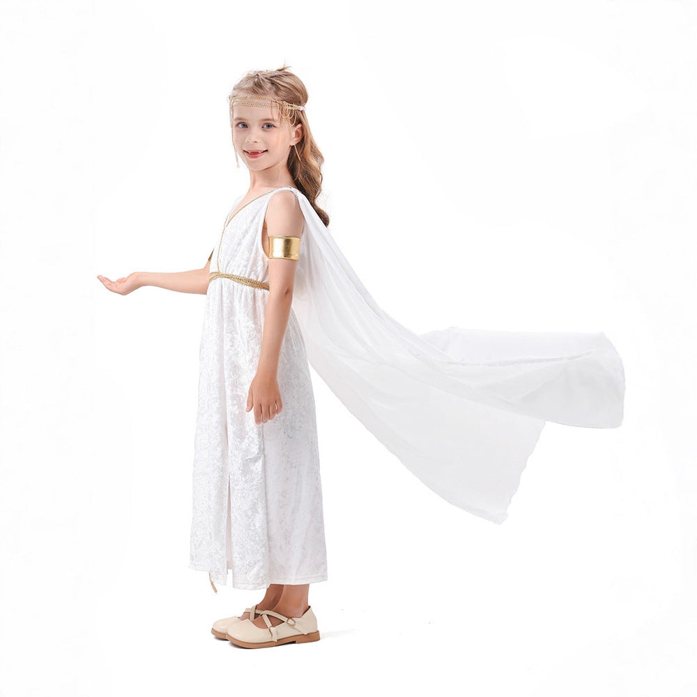 Ladies mythological costume dress with flowing cape Chichicherry