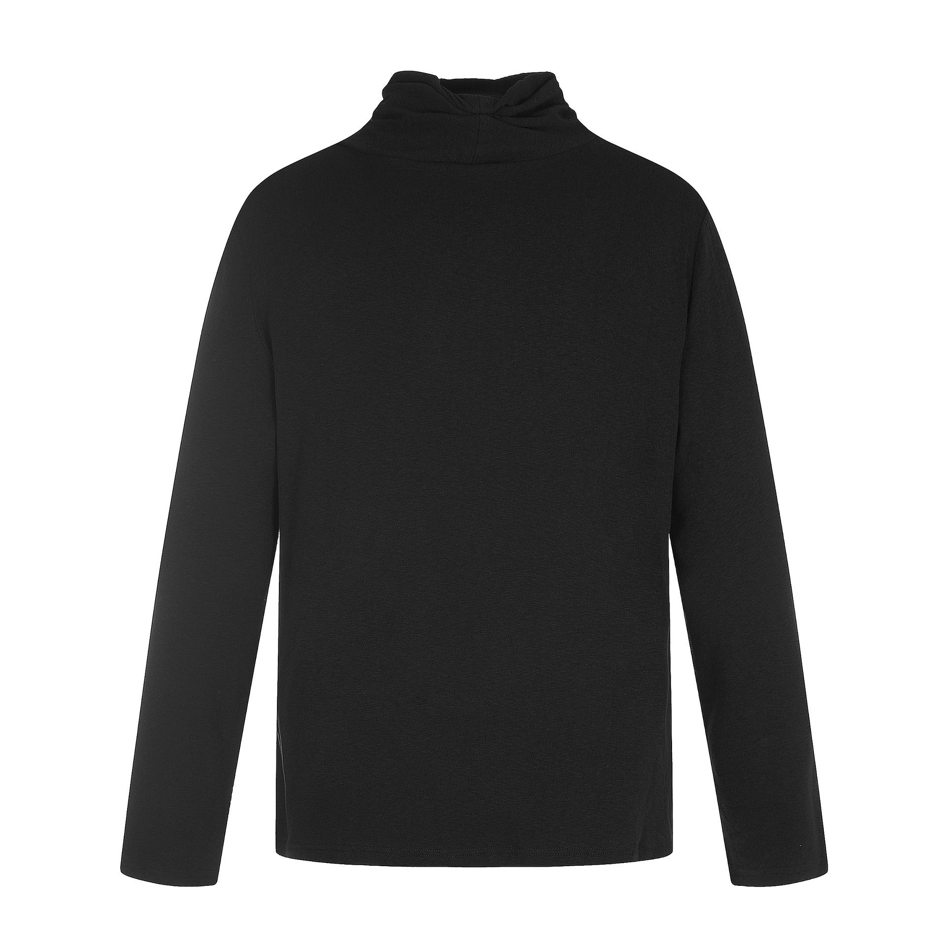 Women's Fine Cotton Long Sleeve with Twisted Stand Collar and Slim Silhouette Chichicherry