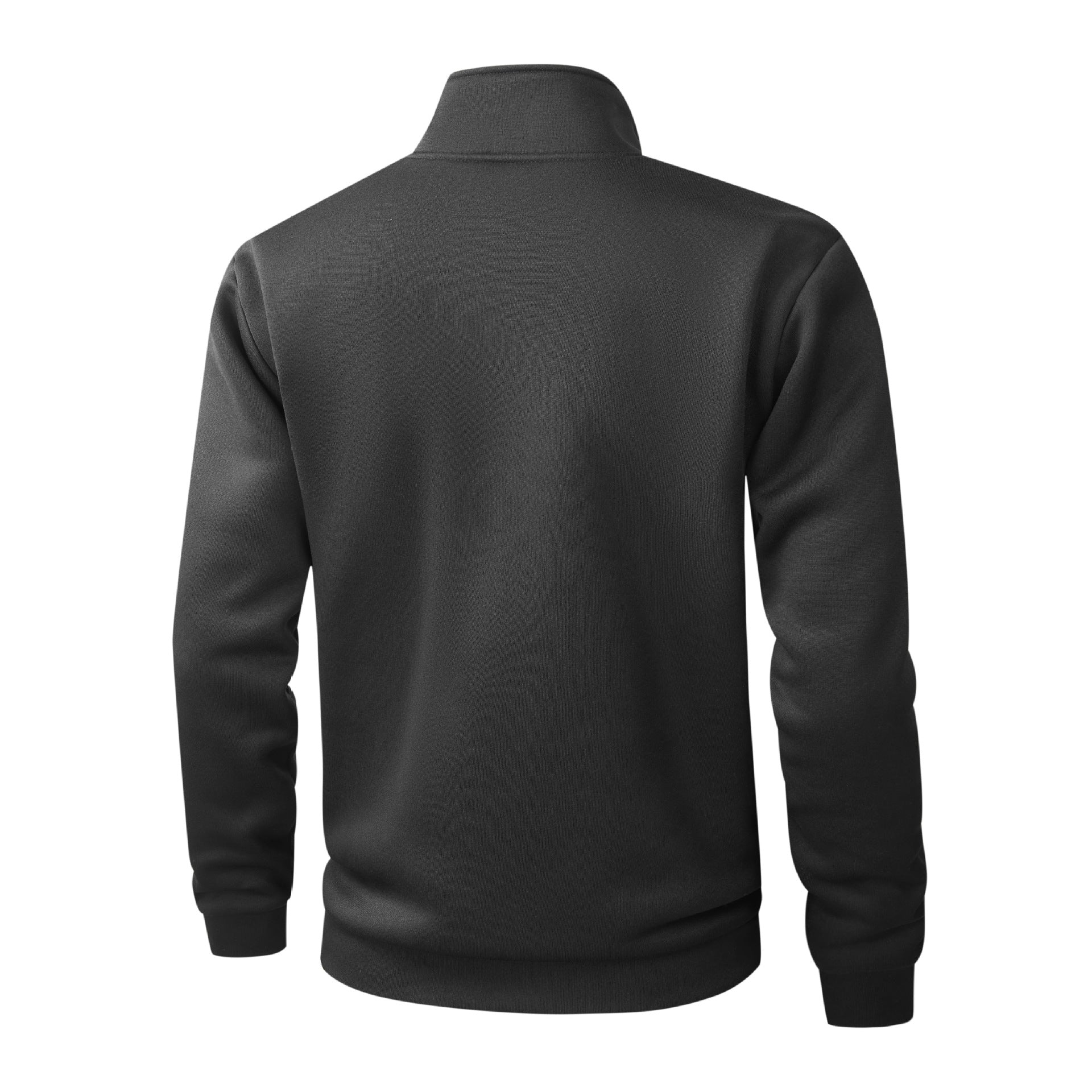 Men's half-zip pullover made of mottled knit with stand-up collar and zipper Chichicherry