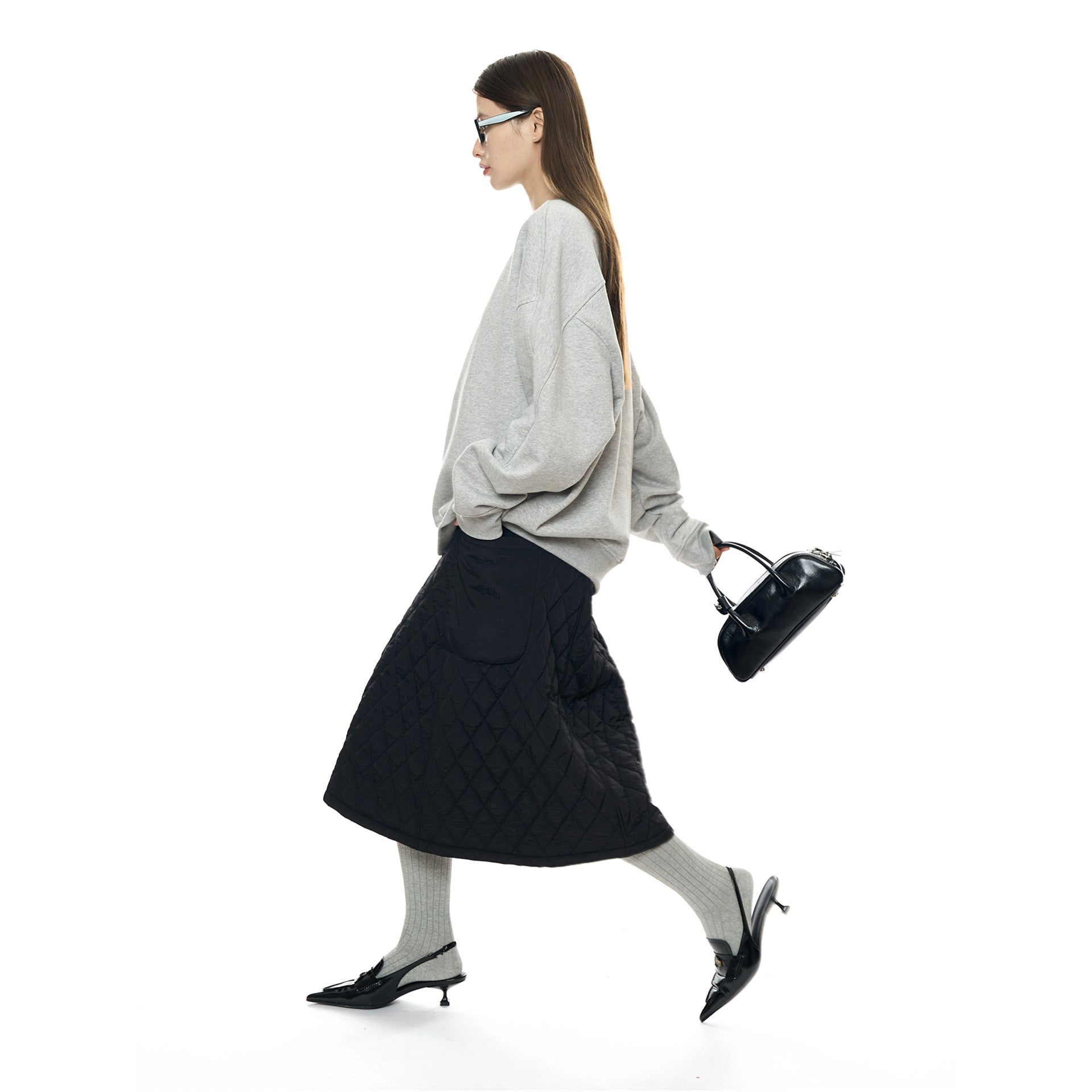 Women Oversize Sweatshirt made of French Terry with dropped shoulder and elastic hem Chichicherry