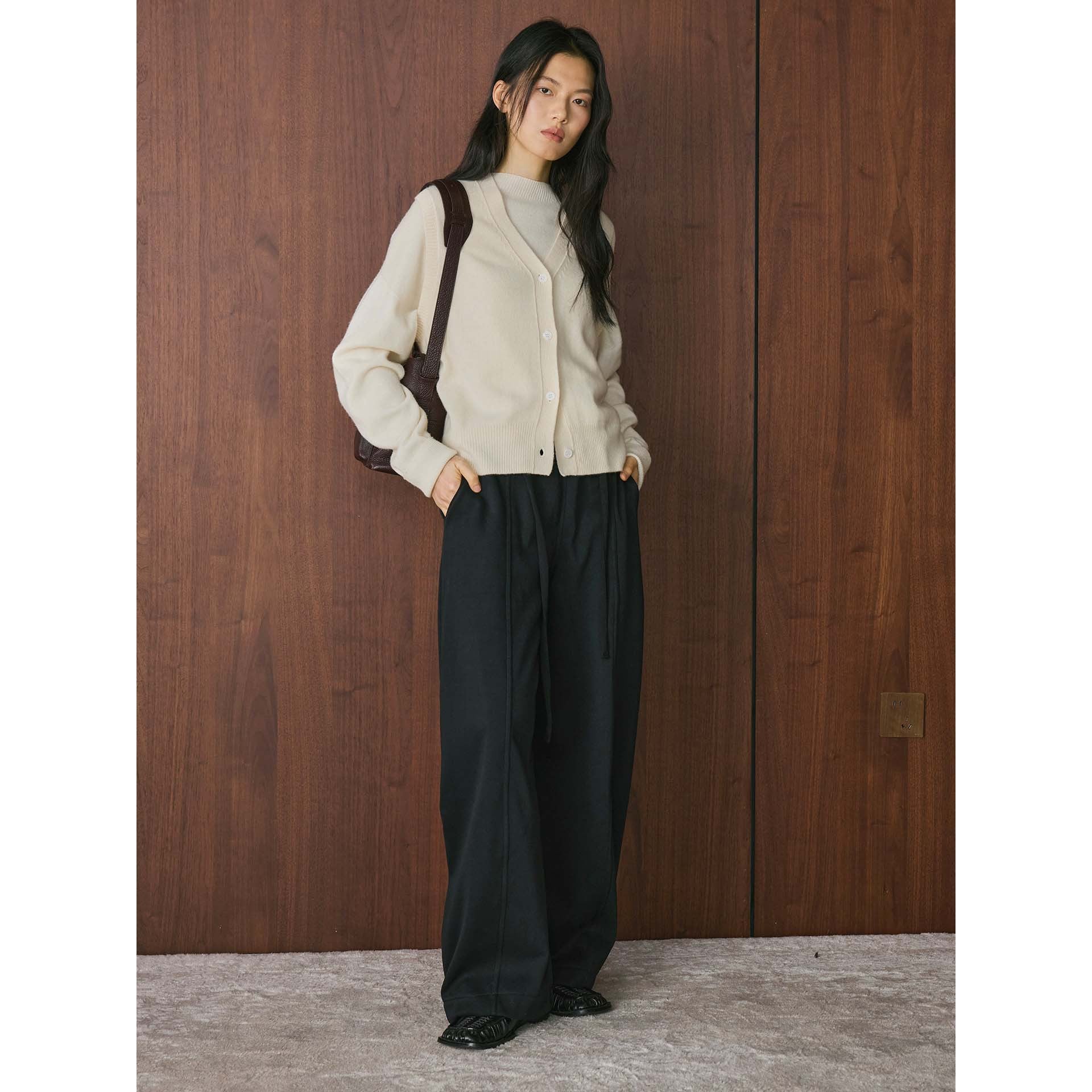 Women's Casual Extra Wide Jogging Culottes with High Waist and Drawstring