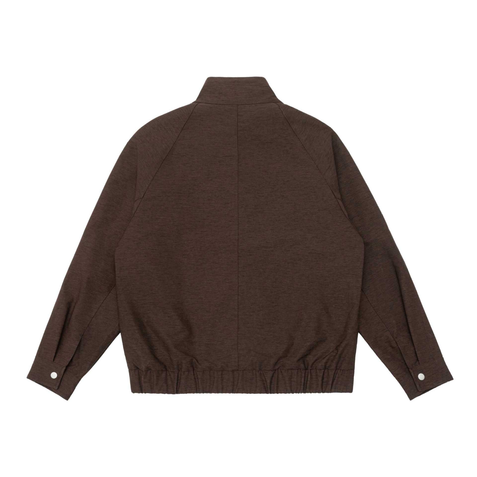 Men's Padded Bomber Jacket with Stand Collar, Flap Pockets and Elastic Hem Chichicherry