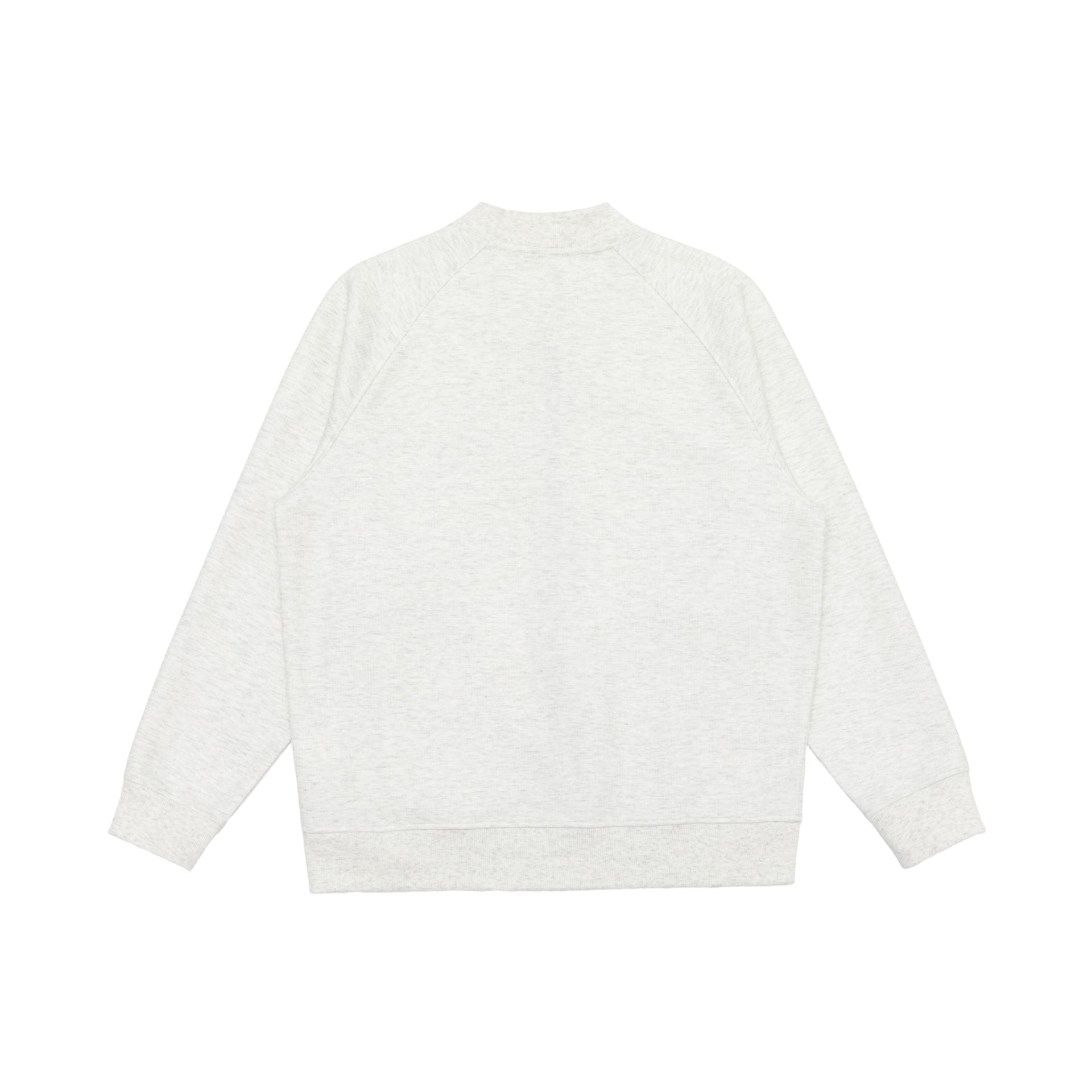 Unisex bomber-style sweat jacket with full-length zipper, raglan sleeves, and contrast trim Chichicherry