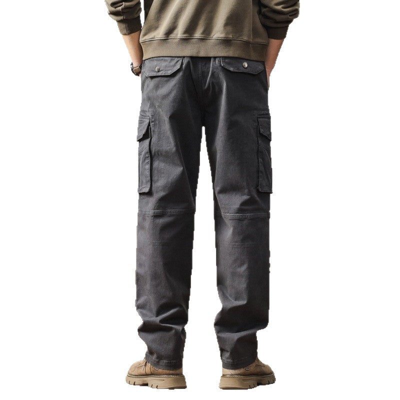 Men's Robust Relaxed-Fit Cargo Pants with Reinforced Knees and Multiple Pockets Chichicherry