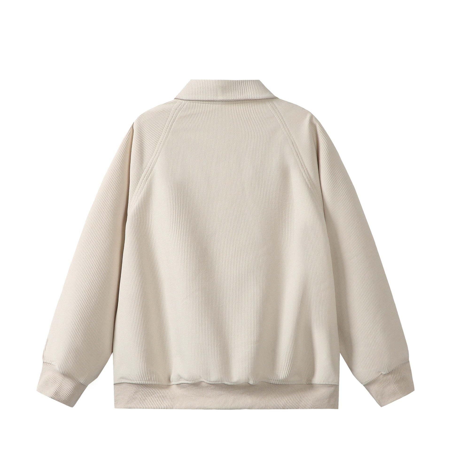 Unisex Half-Zip Sweatshirt with Waffle Texture and Kangaroo Pocket Chichicherry