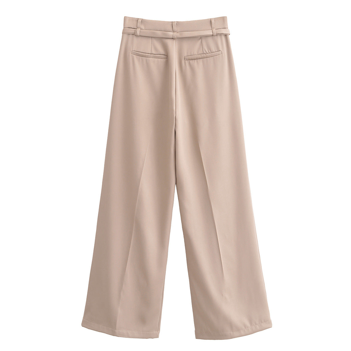 Women’s Palazzo Trousers with Pleats, Extra Wide Leg and Fine Tie Belt Chichicherry