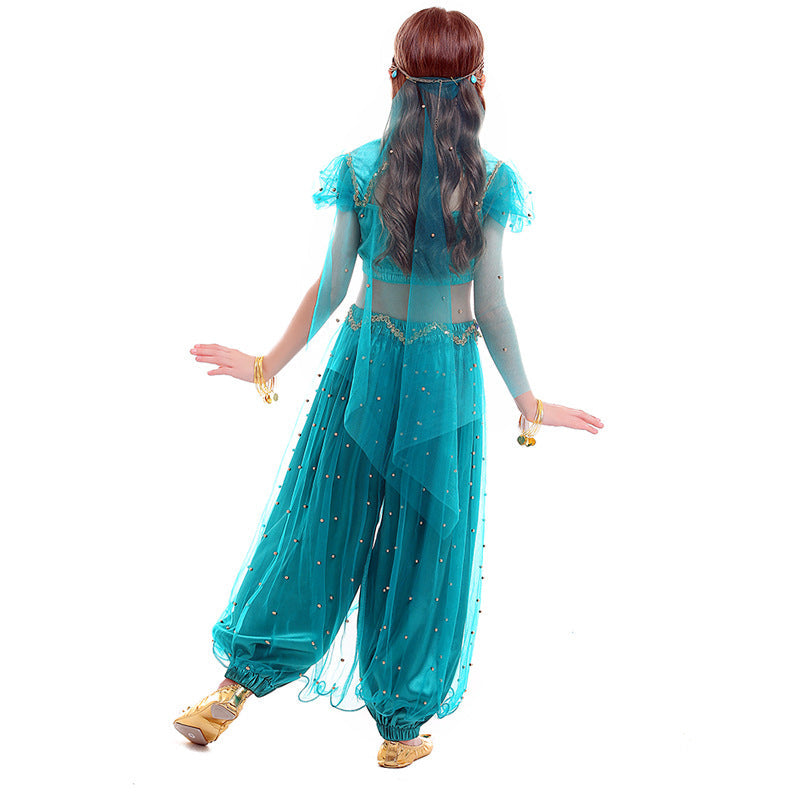 Girl exotic belly dance costume with sparkling details Chichicherry