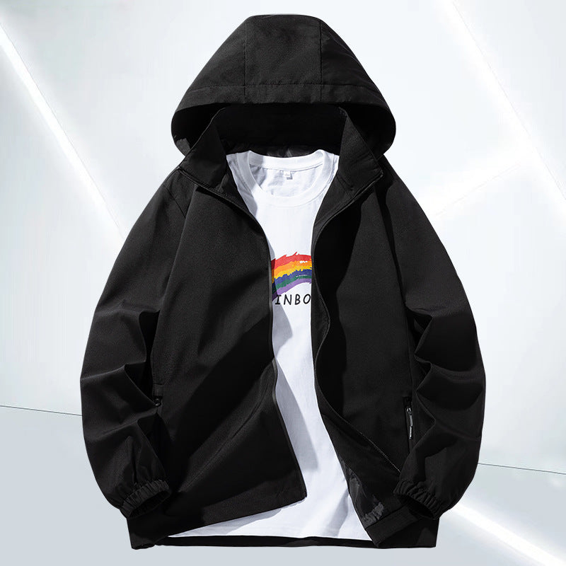 Unisex Minimalistic Softshell Hoodie with water-repellent coating, hood & concealed zipper pockets Chichicherry